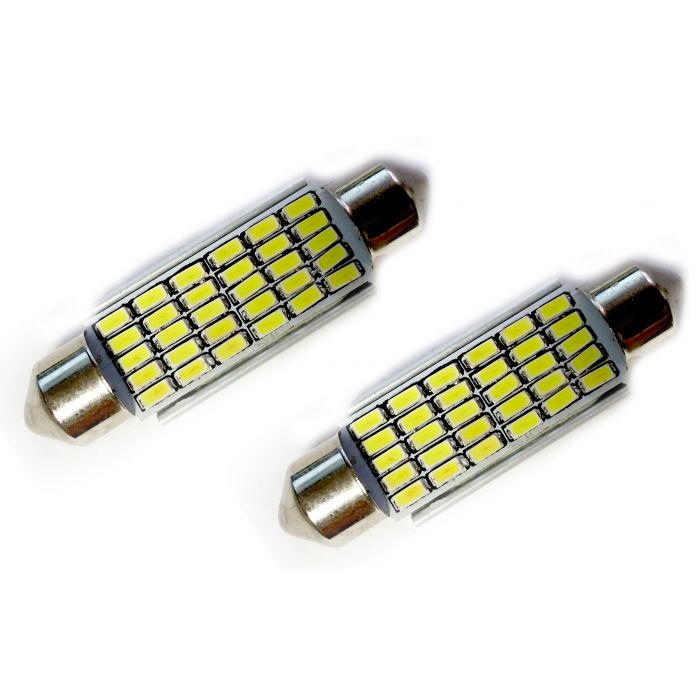 2 Ampoules 24V navette LED ROUGE C10W 41mm 41 mm Camion Po SCANIA