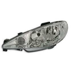 Phare avant - Projecteur principal PEUGEOT 206 1998-2008 OPTIQUE DOUBLE / GAUCHE