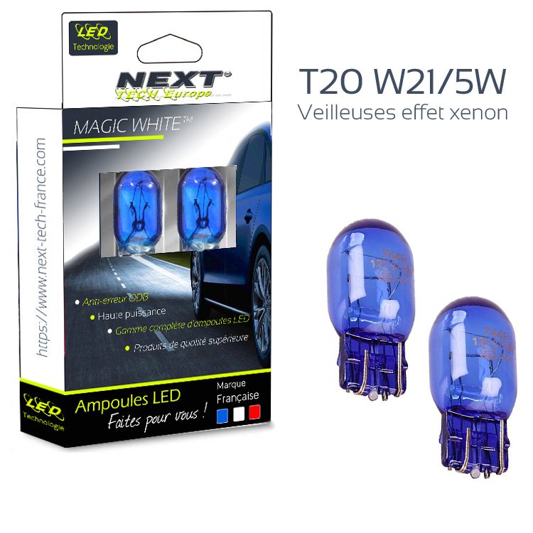 Ampoules LED Feux de Jour T20 W21/5W Extra lumineuse - Xenon Discount