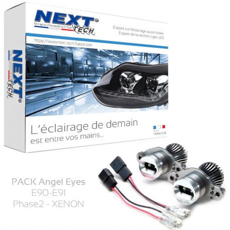 Pack Angel Eyes LED BMW E90 - E91 LCI PH2 40W 6000K blanc