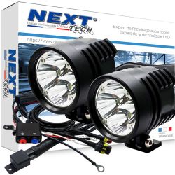 H4 LED haute ampoule de projecteur de motocyclette à deux couleurs