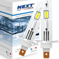 Feux de jour rond 65mm 4 LED pour voiture, moto et quad - Next-Tech®