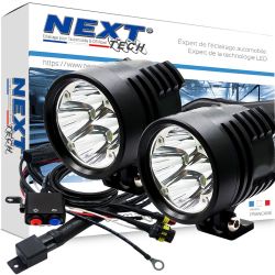 Acheter 2 pièces LED moto lumière très brillante phare étanche