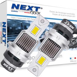 Feux de jour rond 70mm 9 LED pour voiture, moto et quad - Next-Tech®