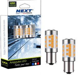 Ampoules LED PY21W Canbus ORANGE 144SMD pour Clignotants Voitures – Auto27