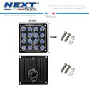 Feu de pénétration carré extra plat 12/24V 48W à 16 LED - Bleu