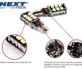 Veilleuses LED T10 W5W avec système anti-erreur CANBUS. - Next-Tech France